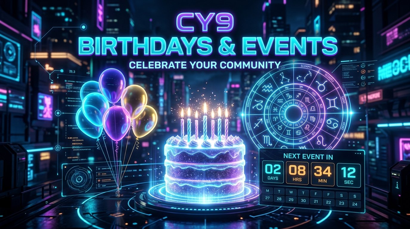 CY9-Birthdays - Birthdays, Events & Calendar Bot