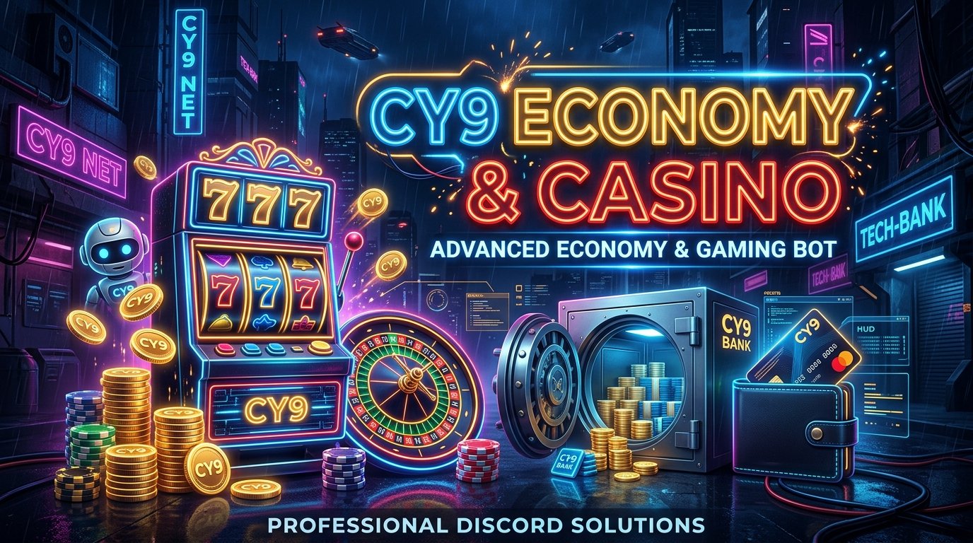CY9-Economy & Games - Virtual Banking & Casino Games Bot
